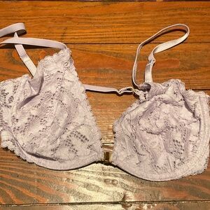 Intimately Free People Front-Clasp Pastel Purple Lace Underwire Bra 32D
